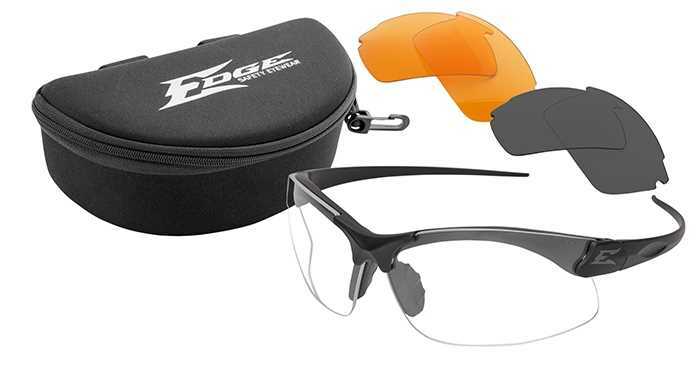Edge Tactical Sharp Edge balistické ochranné brýle - sada s vyměnitelnými skly - Barva: Čirá, tmavá a oranžová skla